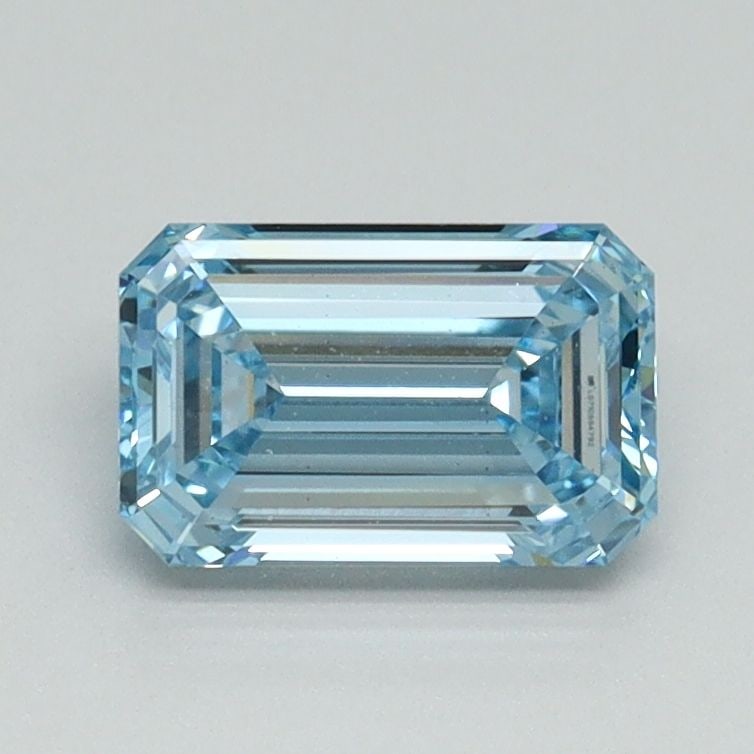 Loose Diamond - EMERALD 1.01ct Fancy Vivid Blue VS1: Loose Diamond - EMERALD 1.01ct Fancy Vivid Blue VS1 Source: This is a real non-mined Diamond that has been grown in a lab Shape: EMERALD Carats: 1.01 Color: Fancy Vivid Blue Certification: IGI Video: