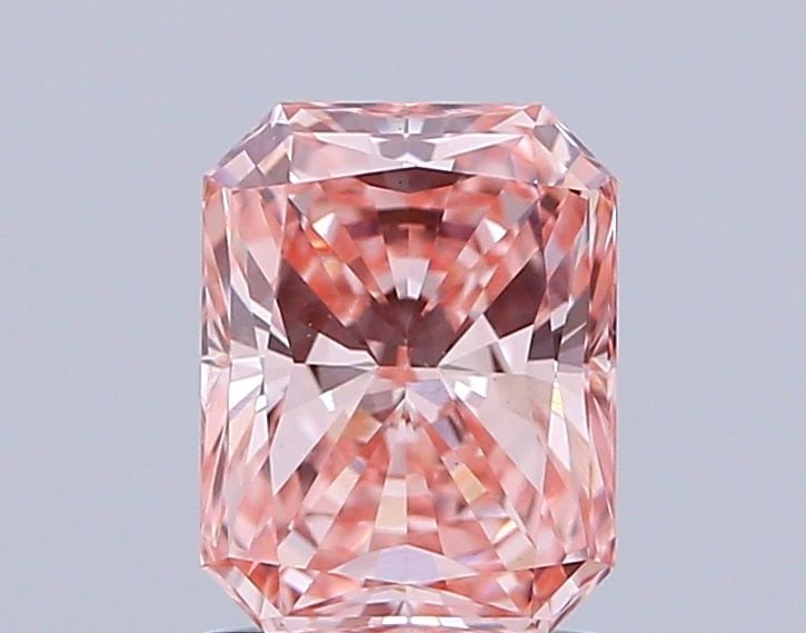 Loose Diamond - RADIANT 1.6ct Fancy Vivid Pink VS1: Loose Diamond - RADIANT 1.6ct Fancy Vivid Pink VS1 Source: This is a real non-mined Diamond that has been grown in a lab Shape: RADIANT Carats: 1.6 Color: Fancy Vivid Pink Certification: IGI Video: