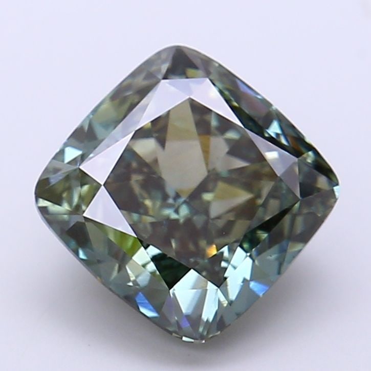 Loose Diamond - CUSHION BRILLIANT 3.51ct Fancy Vivid Green VS1: Loose Diamond - CUSHION BRILLIANT 3.51ct Fancy Vivid Green VS1 Source: This is a real non-mined Diamond that has been grown in a lab Shape: CUSHION BRILLIANT Carats: 3.51 Color: Fancy Vivid Green Cert