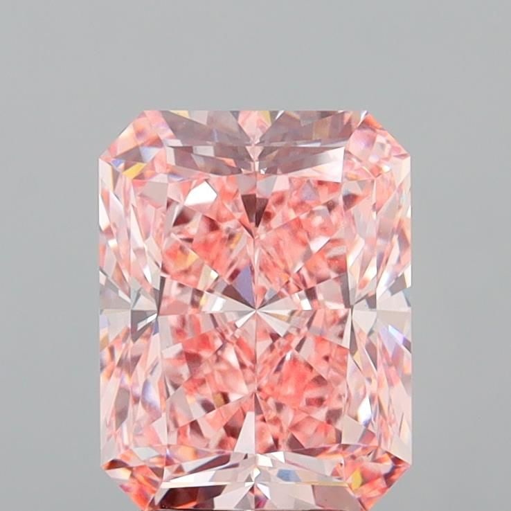 Loose Diamond - RADIANT 5.02ct Fancy Vivid Pink VVS2: Loose Diamond - RADIANT 5.02ct Fancy Vivid Pink VVS2 Source: This is a real non-mined Diamond that has been grown in a lab Shape: RADIANT Carats: 5.02 Color: Fancy Vivid Pink Certification: IGI Video:
