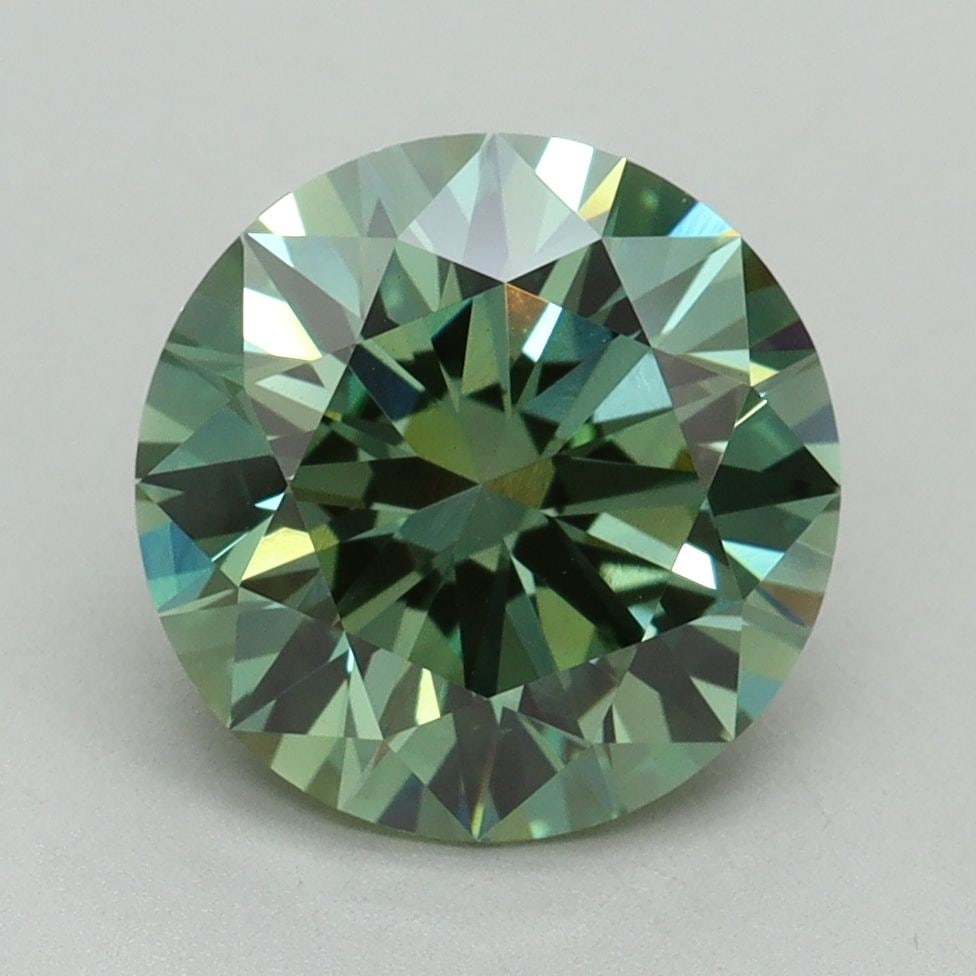Ideal Loose Diamond - ROUND 3.05ct Fancy Vivid Green VS1: Ideal Loose Diamond - ROUND 3.05ct Fancy Vivid Green VS1 Source: This is a real non-mined Diamond that has been grown in a lab Shape: ROUND Carats: 3.05 Color: Fancy Vivid Green Certification: IGI Vid
