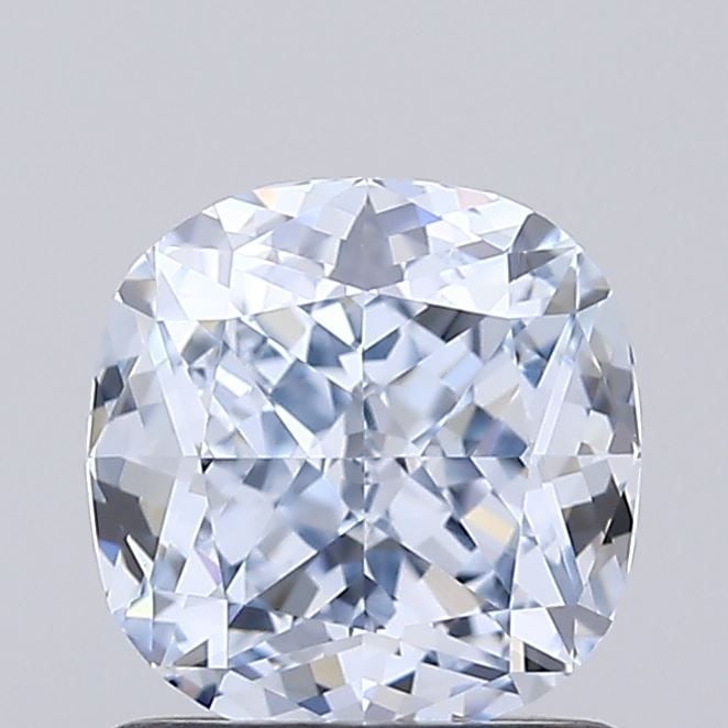 Loose Diamond - CUSHION MODIFIED 1.2ct Fancy Light Blue VVS2: Loose Diamond - CUSHION MODIFIED 1.2ct Fancy Light Blue VVS2 Source: This is a real non-mined Diamond that has been grown in a lab Shape: CUSHION MODIFIED Carats: 1.2 Color: Fancy Light Blue Certifica
