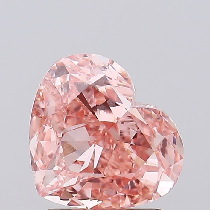 Loose Diamond - HEART 2.35ct Fancy Intense Pink VS1: Loose Diamond - HEART 2.35ct Fancy Intense Pink VS1 Source: This is a real non-mined Diamond that has been grown in a lab Shape: HEART Carats: 2.35 Color: Fancy Intense Pink Certification: IGI Video: