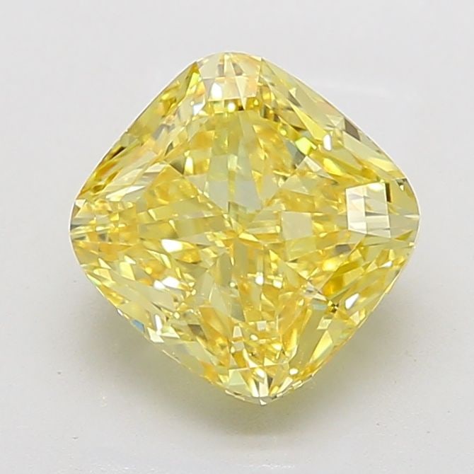 Loose Diamond - CUSHION MODIFIED 5.55ct Fancy Intense Yellow VVS2: Loose Diamond - CUSHION MODIFIED 5.55ct Fancy Intense Yellow VVS2 Source: This is a real non-mined Diamond that has been grown in a lab Shape: CUSHION MODIFIED Carats: 5.55 Color: Fancy Intense Yellow
