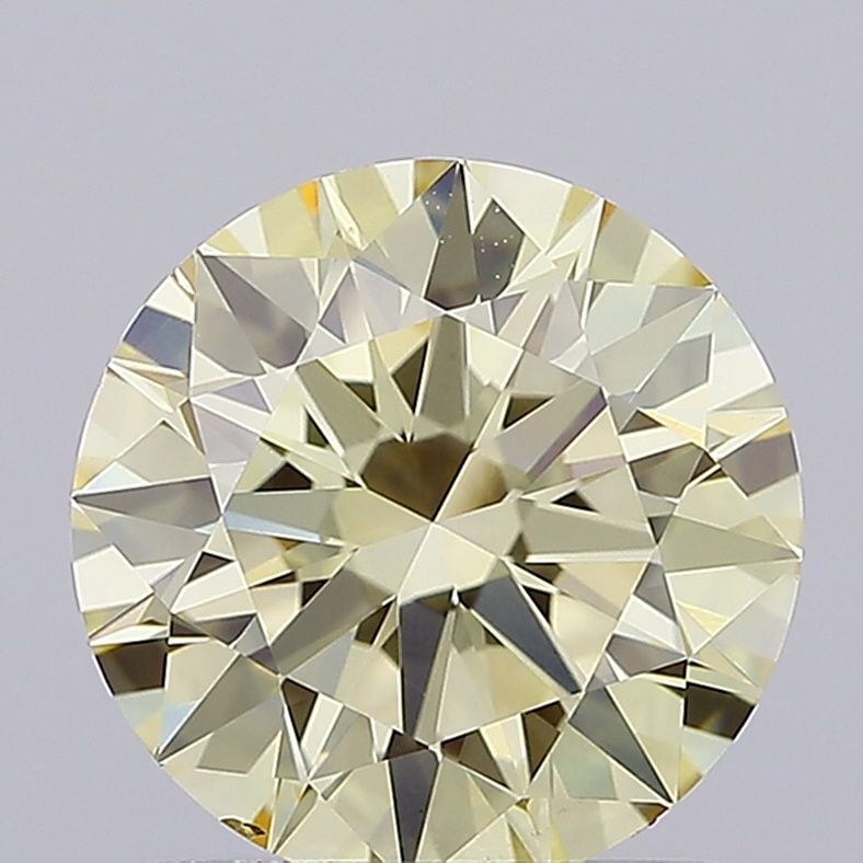 Ideal Loose Diamond - ROUND 1.41ct Fancy Light Yellow VS2: Ideal Loose Diamond - ROUND 1.41ct Fancy Light Yellow VS2 Source: This is a real non-mined Diamond that has been grown in a lab Shape: ROUND Carats: 1.41 Color: Fancy Light Yellow Certification: IGI V