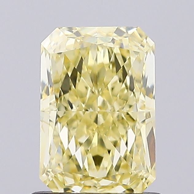 Loose Diamond - RADIANT 1.14ct Fancy Vivid Yellow VVS2: Loose Diamond - RADIANT 1.14ct Fancy Vivid Yellow VVS2 Source: This is a real non-mined Diamond that has been grown in a lab Shape: RADIANT Carats: 1.14 Color: Fancy Vivid Yellow Certification: IGI Vi