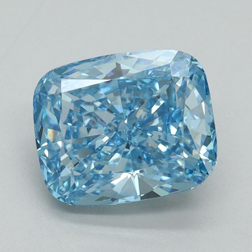 Loose Diamond - CUSHION BRILLIANT 1.76ct Fancy Vivid Blue VS1: Loose Diamond - CUSHION BRILLIANT 1.76ct Fancy Vivid Blue VS1 Source: This is a real non-mined Diamond that has been grown in a lab Shape: CUSHION BRILLIANT Carats: 1.76 Color: Fancy Vivid Blue Certif