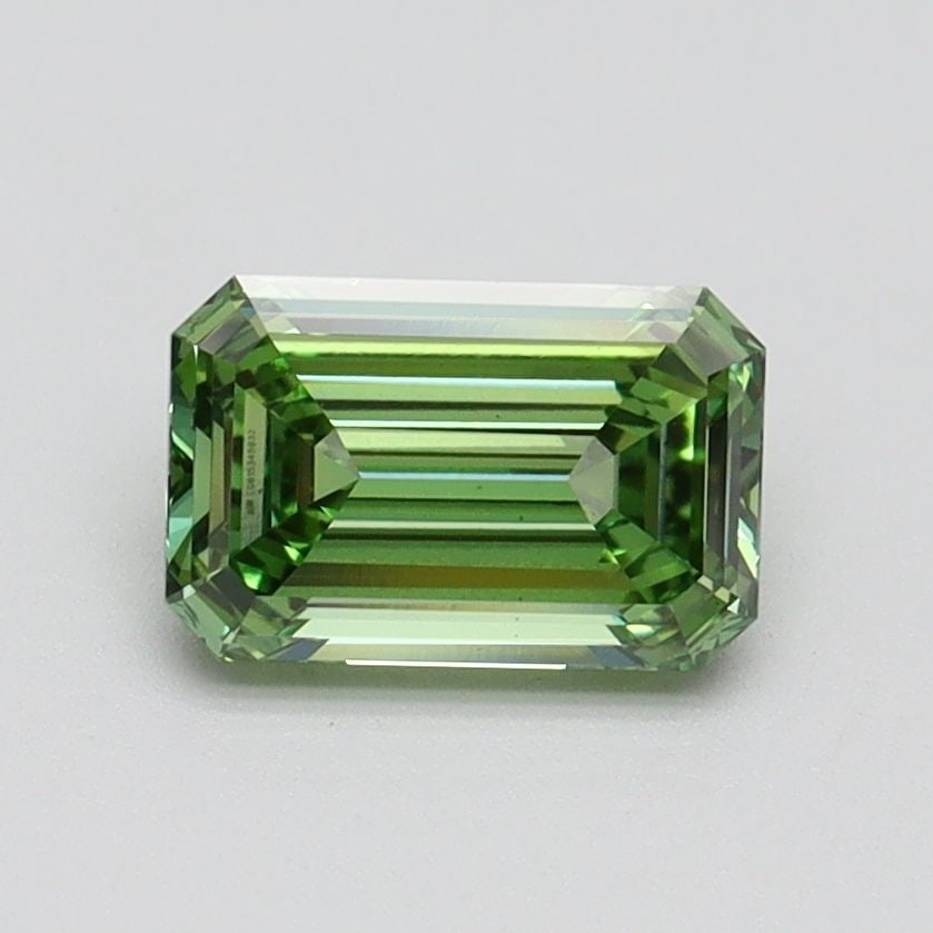 Loose Diamond - EMERALD 1.0ct Fancy Vivid Green VS1: Loose Diamond - EMERALD 1.0ct Fancy Vivid Green VS1 Source: This is a real non-mined Diamond that has been grown in a lab Shape: EMERALD Carats: 1.0 Color: Fancy Vivid Green Certification: IGI Video: