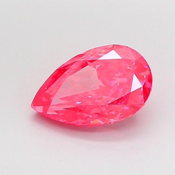 Loose Diamond - PEAR 2.1ct Fancy Vivid Pink VVS2: Loose Diamond - PEAR 2.1ct Fancy Vivid Pink VVS2 Source: This is a real non-mined Diamond that has been grown in a lab Shape: PEAR Carats: 2.1 Color: Fancy Vivid Pink Certification: IGI Video: Video