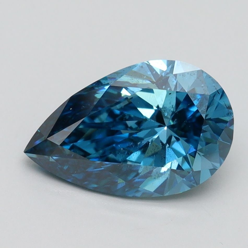 Loose Diamond - PEAR 2.01ct Fancy Vivid Blue SI2: Loose Diamond - PEAR 2.01ct Fancy Vivid Blue SI2 Source: This is a real non-mined Diamond that has been grown in a lab Shape: PEAR Carats: 2.01 Color: Fancy Vivid Blue Certification: IGI Video:
