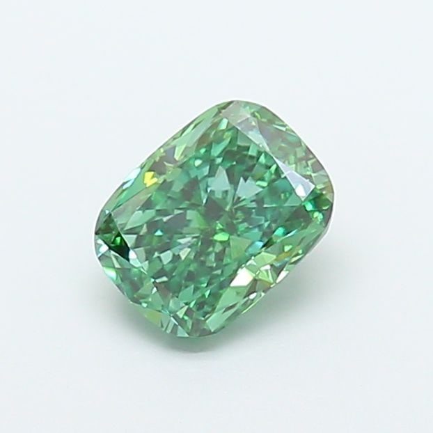 Loose Diamond - CUSHION MODIFIED 1.51ct Fancy Vivid Green VS1: Loose Diamond - CUSHION MODIFIED 1.51ct Fancy Vivid Green VS1 Source: This is a real non-mined Diamond that has been grown in a lab Shape: CUSHION MODIFIED Carats: 1.51 Color: Fancy Vivid Green Certif