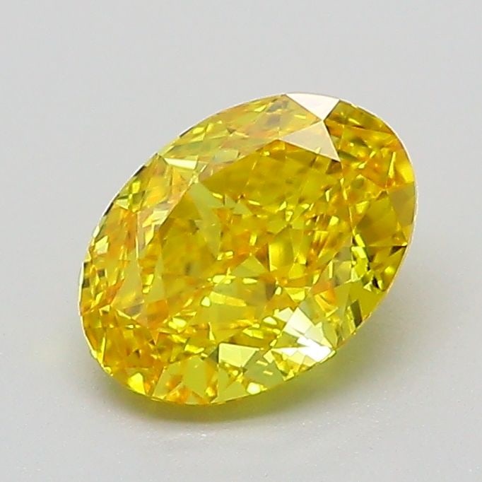 Loose Diamond - OVAL 1.03ct Fancy Vivid Yellow VVS2: Loose Diamond - OVAL 1.03ct Fancy Vivid Yellow VVS2 Source: This is a real non-mined Diamond that has been grown in a lab Shape: OVAL Carats: 1.03 Color: Fancy Vivid Yellow Certification: IGI Video: