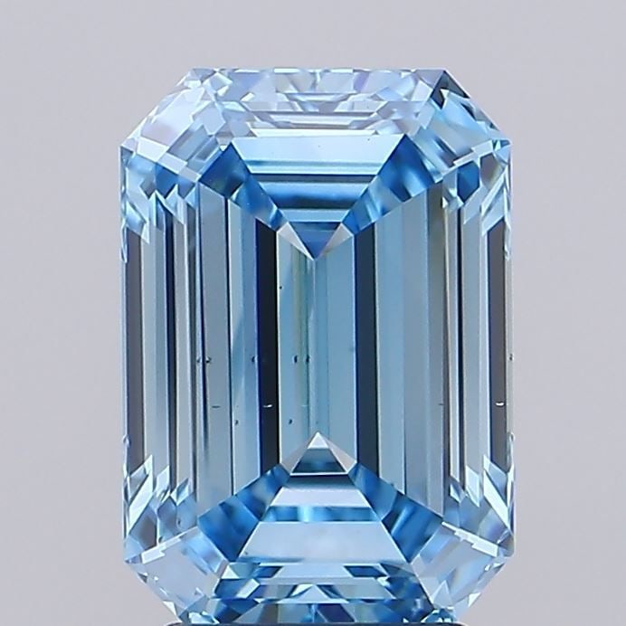 Loose Diamond - EMERALD 3.58ct Fancy Vivid Blue VS2: Loose Diamond - EMERALD 3.58ct Fancy Vivid Blue VS2 Source: This is a real non-mined Diamond that has been grown in a lab Shape: EMERALD Carats: 3.58 Color: Fancy Vivid Blue Certification: IGI Video: