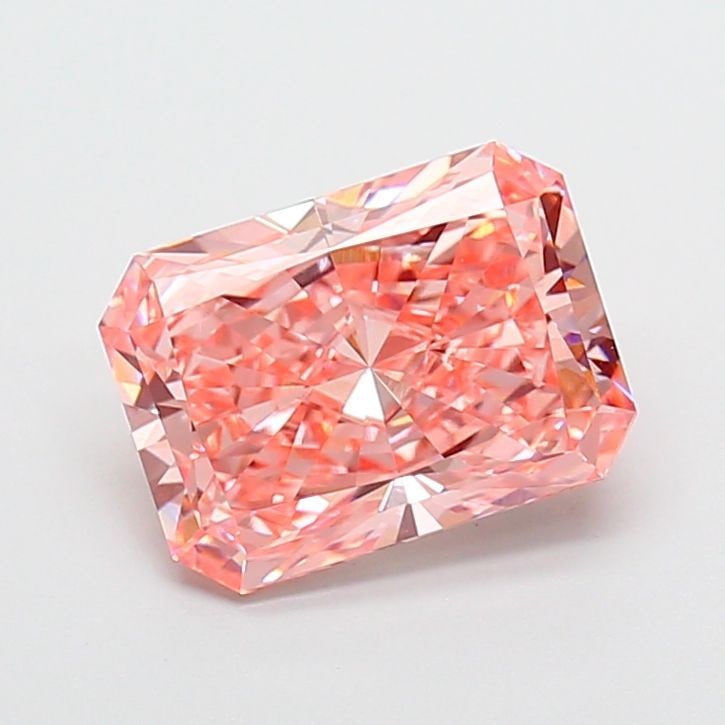 Loose Diamond - RADIANT 3.03ct Fancy Vivid Pink VVS2: Loose Diamond - RADIANT 3.03ct Fancy Vivid Pink VVS2 Source: This is a real non-mined Diamond that has been grown in a lab Shape: RADIANT Carats: 3.03 Color: Fancy Vivid Pink Certification: IGI Video: