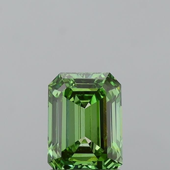 Loose Diamond - EMERALD 1.01ct Fancy Vivid Green VS1: Loose Diamond - EMERALD 1.01ct Fancy Vivid Green VS1 Source: This is a real non-mined Diamond that has been grown in a lab Shape: EMERALD Carats: 1.01 Color: Fancy Vivid Green Certification: IGI Video