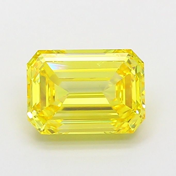 Loose Diamond - EMERALD 1.51ct Fancy Vivid Yellow VVS2: Loose Diamond - EMERALD 1.51ct Fancy Vivid Yellow VVS2 Source: This is a real non-mined Diamond that has been grown in a lab Shape: EMERALD Carats: 1.51 Color: Fancy Vivid Yellow Certification: NONE V