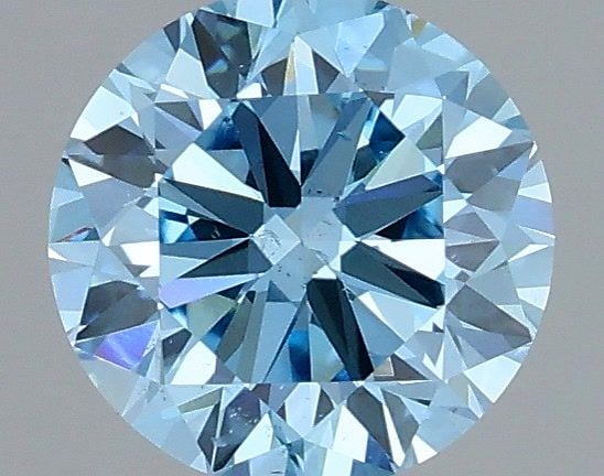 Loose Diamond - ROUND 1.02ct Fancy Vivid Blue VS2: Loose Diamond - ROUND 1.02ct Fancy Vivid Blue VS2 Source: This is a real non-mined Diamond that has been grown in a lab Shape: ROUND Carats: 1.02 Color: Fancy Vivid Blue Certification: IGI Video: