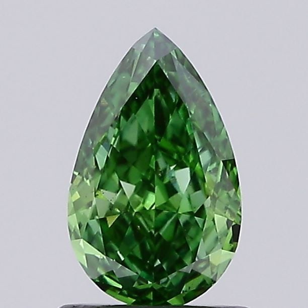 Loose Diamond - PEAR 1.06ct Fancy Vivid Green VS2: Loose Diamond - PEAR 1.06ct Fancy Vivid Green VS2 Source: This is a real non-mined Diamond that has been grown in a lab Shape: PEAR Carats: 1.06 Color: Fancy Vivid Green Certification: IGI Video: