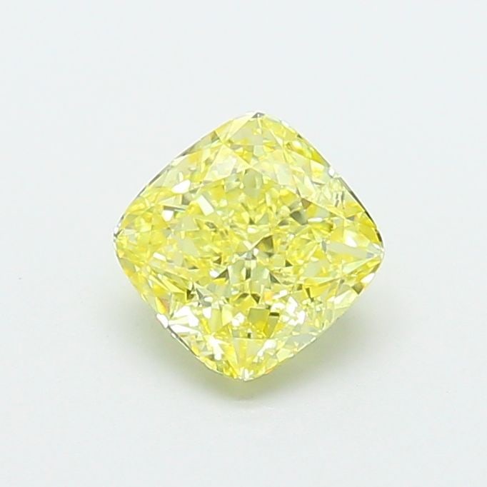 Loose Diamond - CUSHION MODIFIED 1.24ct Fancy Intense Yellow VVS2: Loose Diamond - CUSHION MODIFIED 1.24ct Fancy Intense Yellow VVS2 Source: This is a real non-mined Diamond that has been grown in a lab Shape: CUSHION MODIFIED Carats: 1.24 Color: Fancy Intense Yellow
