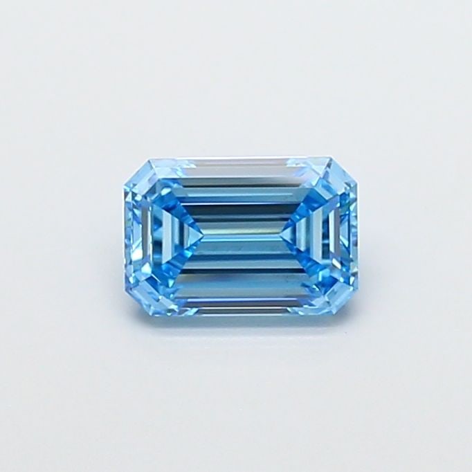 Loose Diamond - EMERALD 1.51ct Fancy Vivid Blue VS2: Loose Diamond - EMERALD 1.51ct Fancy Vivid Blue VS2 Source: This is a real non-mined Diamond that has been grown in a lab Shape: EMERALD Carats: 1.51 Color: Fancy Vivid Blue Certification: IGI Video: