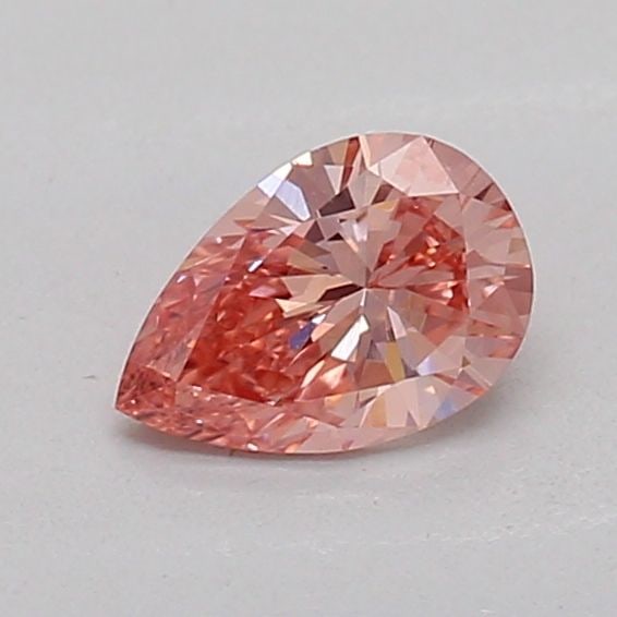Loose Diamond - PEAR 0.26ct Fancy Vivid Brownish Pink VVS2: Loose Diamond - PEAR 0.26ct Fancy Vivid Brownish Pink VVS2 Source: This is a real non-mined Diamond that has been grown in a lab Shape: PEAR Carats: 0.26 Color: Fancy Vivid Brownish Pink Certification