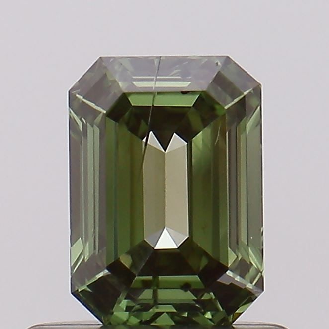 Loose Diamond - EMERALD 0.6ct Fancy Vivid Green I2: Loose Diamond - EMERALD 0.6ct Fancy Vivid Green I2 Source: This is a real non-mined Diamond that has been grown in a lab Shape: EMERALD Carats: 0.6 Color: Fancy Vivid Green Certification: NONE Video: