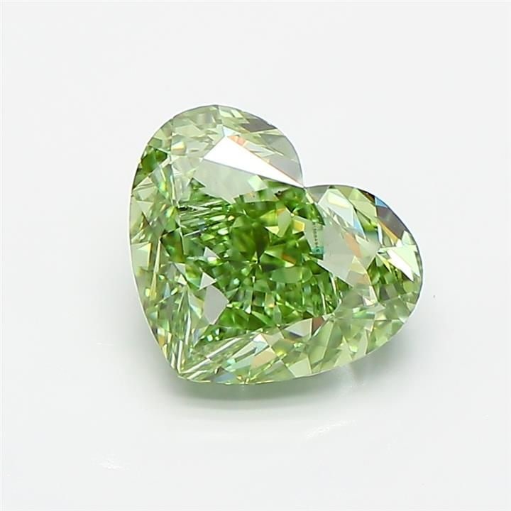 Loose Diamond - HEART 2.02ct Fancy Vivid Green VVS2: Loose Diamond - HEART 2.02ct Fancy Vivid Green VVS2 Source: This is a real non-mined Diamond that has been grown in a lab Shape: HEART Carats: 2.02 Color: Fancy Vivid Green Certification: IGI Video: