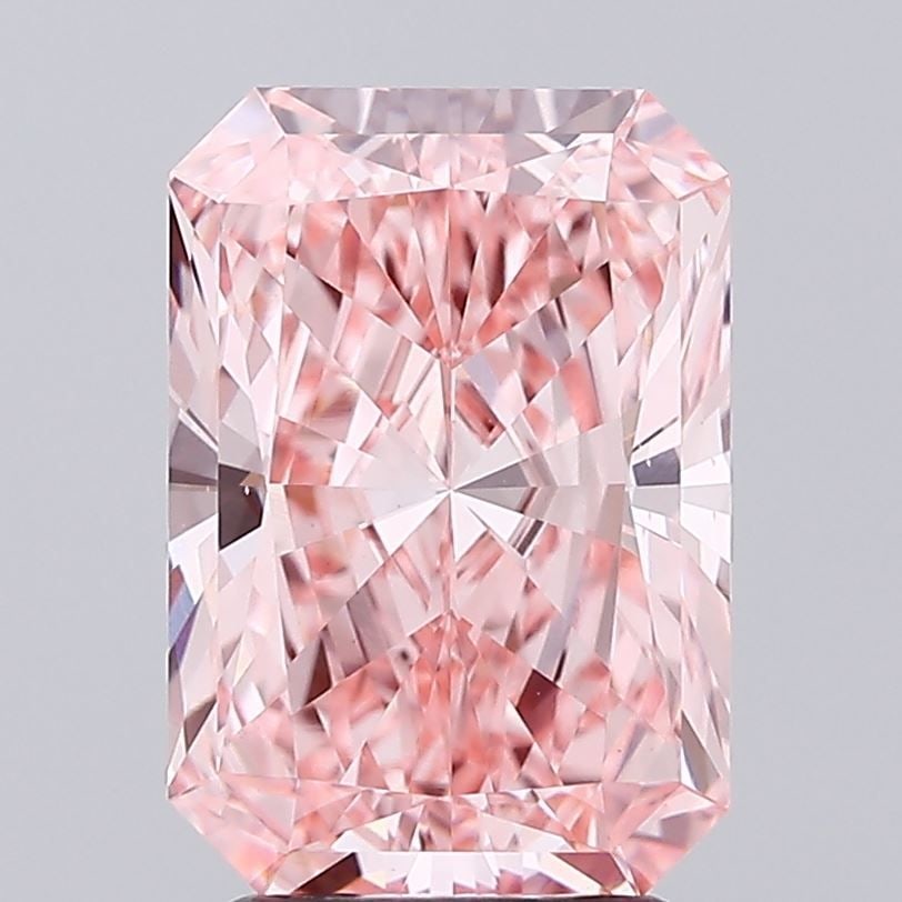 Loose Diamond - RADIANT 3.08ct Fancy Vivid Pink VS1: Loose Diamond - RADIANT 3.08ct Fancy Vivid Pink VS1 Source: This is a real non-mined Diamond that has been grown in a lab Shape: RADIANT Carats: 3.08 Color: Fancy Vivid Pink Certification: IGI Additio