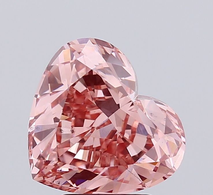 Loose Diamond - HEART 3.41ct Fancy Vivid Brownish Pink VS2: Loose Diamond - HEART 3.41ct Fancy Vivid Brownish Pink VS2 Source: This is a real non-mined Diamond that has been grown in a lab Shape: HEART Carats: 3.41 Color: Fancy Vivid Brownish Pink Certificatio