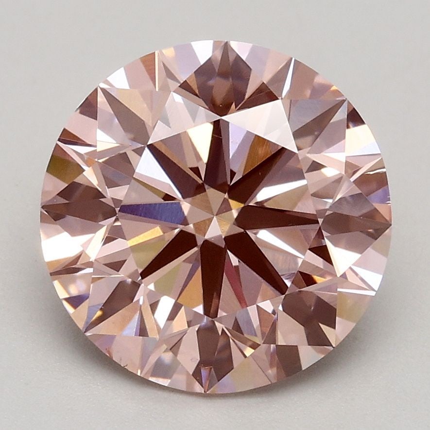 Loose Diamond - ROUND 2.53ct Fancy Intense Pink VS2: Loose Diamond - ROUND 2.53ct Fancy Intense Pink VS2 Source: This is a real non-mined Diamond that has been grown in a lab Shape: ROUND Carats: 2.53 Color: Fancy Intense Pink Certification: IGI Video: