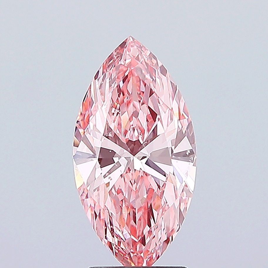 Loose Diamond - MARQUISE 2.88ct Fancy Vivid Pink VVS2: Loose Diamond - MARQUISE 2.88ct Fancy Vivid Pink VVS2 Source: This is a real non-mined Diamond that has been grown in a lab Shape: MARQUISE Carats: 2.88 Color: Fancy Vivid Pink Certification: IGI