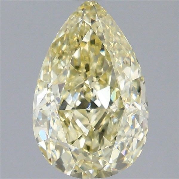 Loose Diamond - PEAR 2.58ct Fancy Yellow VS1: Loose Diamond - PEAR 2.58ct Fancy Yellow VS1 Source: This is a real non-mined Diamond that has been grown in a lab Shape: PEAR Carats: 2.58 Color: Fancy Yellow Certification: IGI Video: