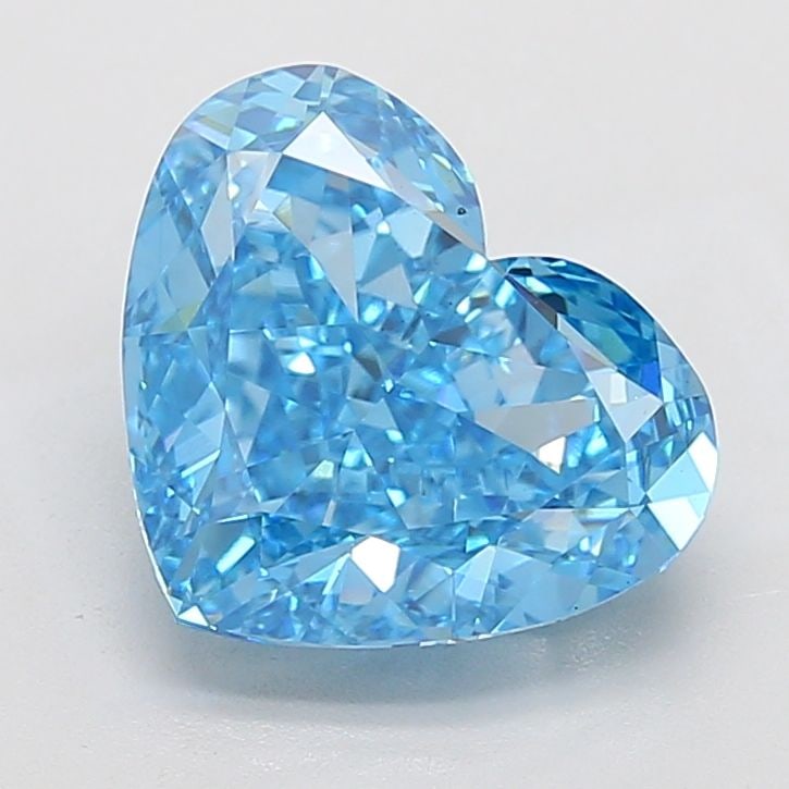 Loose Diamond - HEART 6.54ct Fancy Vivid Blue VS1: Loose Diamond - HEART 6.54ct Fancy Vivid Blue VS1 Source: This is a real non-mined Diamond that has been grown in a lab Shape: HEART Carats: 6.54 Color: Fancy Vivid Blue Certification: IGI Video: