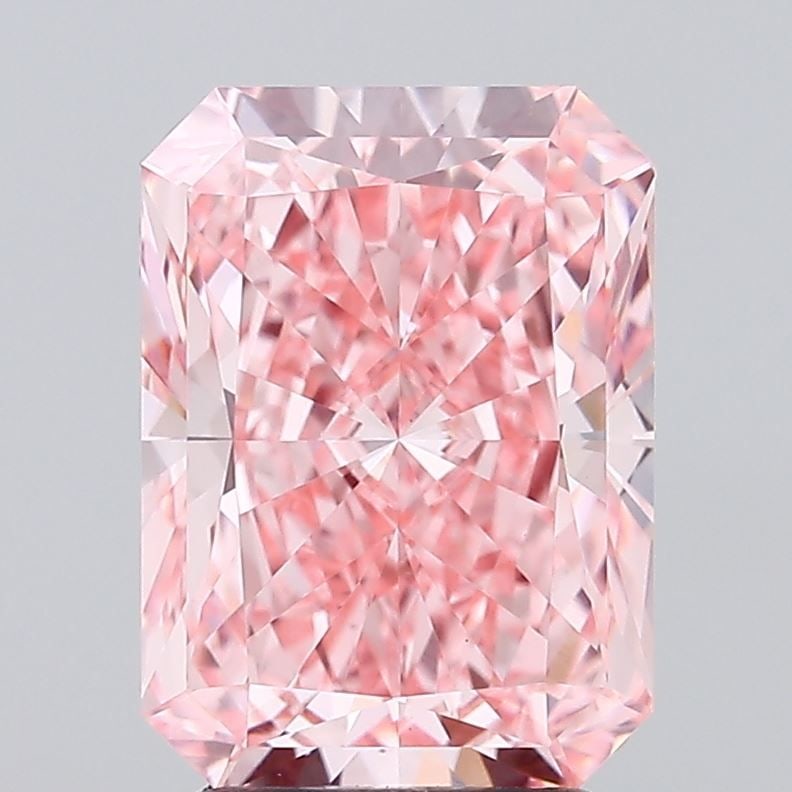 Loose Diamond - RADIANT 3.04ct Fancy Vivid Pink VS1: Loose Diamond - RADIANT 3.04ct Fancy Vivid Pink VS1 Source: This is a real non-mined Diamond that has been grown in a lab Shape: RADIANT Carats: 3.04 Color: Fancy Vivid Pink Certification: IGI Video: