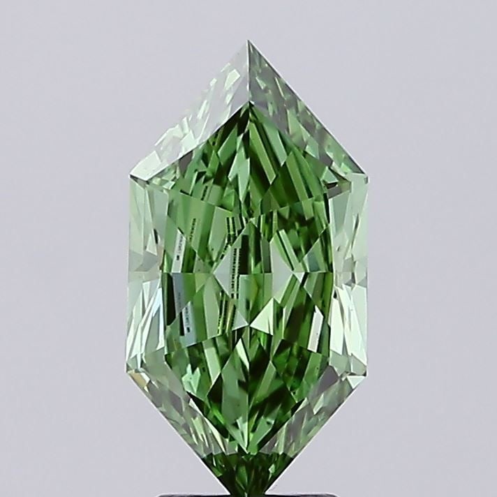 Loose Diamond - HEXAGONAL 3.12ct Fancy Vivid Green VS1: Loose Diamond - HEXAGONAL 3.12ct Fancy Vivid Green VS1 Source: This is a real non-mined Diamond that has been grown in a lab Shape: HEXAGONAL Carats: 3.12 Color: Fancy Vivid Green Certification: IGI V