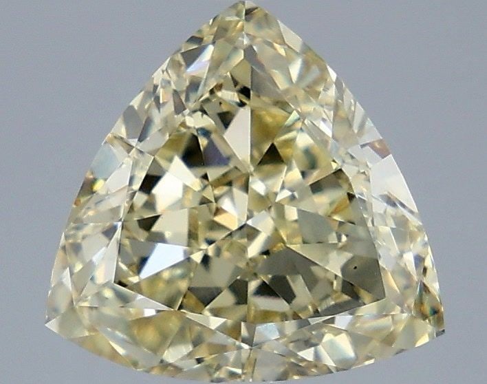 Loose Diamond - TRIANGULAR 3.53ct Fancy Light Yellow VS1: Loose Diamond - TRIANGULAR 3.53ct Fancy Light Yellow VS1 Source: This is a real non-mined Diamond that has been grown in a lab Shape: TRIANGULAR Carats: 3.53 Color: Fancy Light Yellow Certification: I