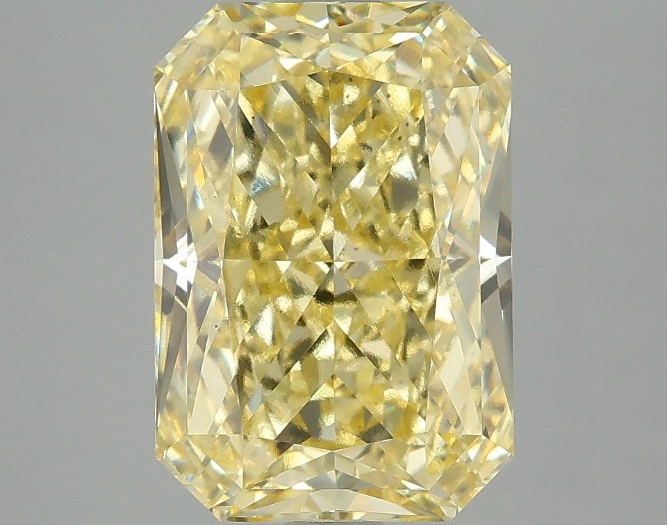 Loose Diamond - RADIANT 4.1ct Fancy Vivid Yellow VS2: Loose Diamond - RADIANT 4.1ct Fancy Vivid Yellow VS2 Source: This is a real non-mined Diamond that has been grown in a lab Shape: RADIANT Carats: 4.1 Color: Fancy Vivid Yellow Certification: IGI