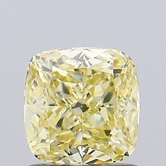 Loose Diamond - CUSHION MODIFIED 1.04ct Fancy Intense Yellow VVS2: Loose Diamond - CUSHION MODIFIED 1.04ct Fancy Intense Yellow VVS2 Source: This is a real non-mined Diamond that has been grown in a lab Shape: CUSHION MODIFIED Carats: 1.04 Color: Fancy Intense Yellow