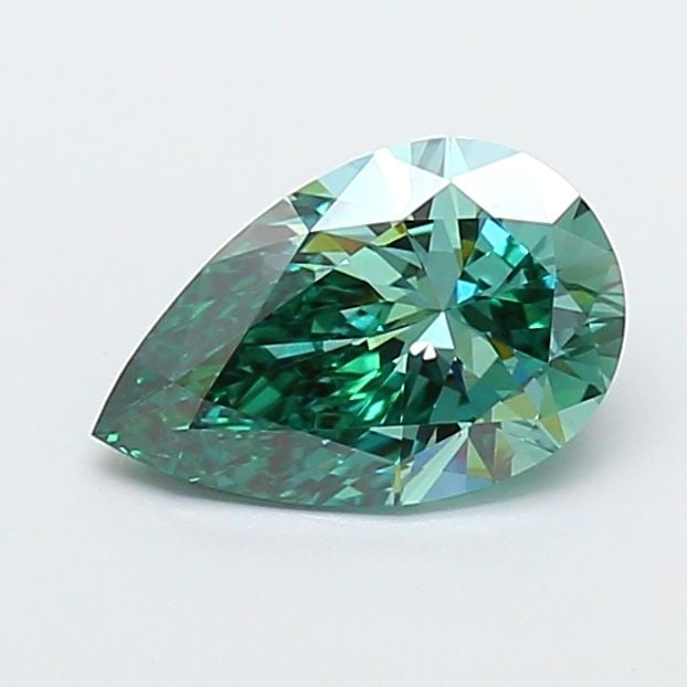 Loose Diamond - PEAR 1.5ct Fancy Vivid Green VS1: Loose Diamond - PEAR 1.5ct Fancy Vivid Green VS1 Source: This is a real non-mined Diamond that has been grown in a lab Shape: PEAR Carats: 1.5 Color: Fancy Vivid Green Certification: NONE Video: