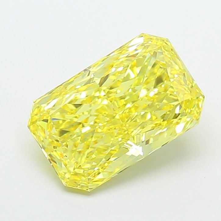Loose Diamond - RADIANT 4.11ct Fancy Vivid Yellow VS2: Loose Diamond - RADIANT 4.11ct Fancy Vivid Yellow VS2 Source: This is a real non-mined Diamond that has been grown in a lab Shape: RADIANT Carats: 4.11 Color: Fancy Vivid Yellow Certification: IGI Add