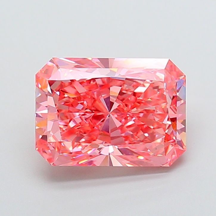 Loose Diamond - RADIANT 6.04ct Fancy Vivid Pink VS2: Loose Diamond - RADIANT 6.04ct Fancy Vivid Pink VS2 Source: This is a real non-mined Diamond that has been grown in a lab Shape: RADIANT Carats: 6.04 Color: Fancy Vivid Pink Certification: IGI Video: