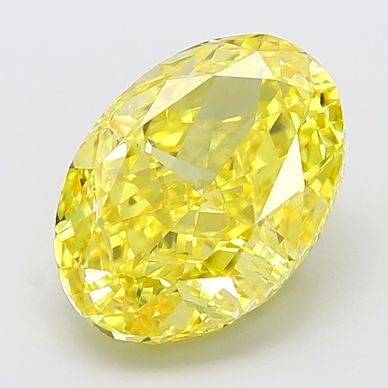 Loose Diamond - OVAL 8.08ct Fancy Vivid Yellow VVS2: Loose Diamond - OVAL 8.08ct Fancy Vivid Yellow VVS2 Source: This is a real non-mined Diamond that has been grown in a lab Shape: OVAL Carats: 8.08 Color: Fancy Vivid Yellow Certification: IGI Video: