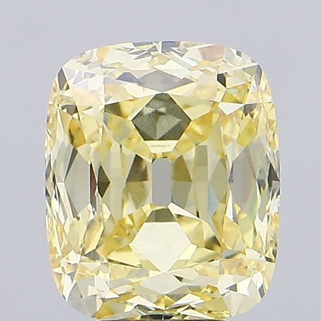 Loose Diamond - CUSHION MODIFIED 4.63ct Fancy Light Yellow VVS2: Loose Diamond - CUSHION MODIFIED 4.63ct Fancy Light Yellow VVS2 Source: This is a real non-mined Diamond that has been grown in a lab Shape: CUSHION MODIFIED Carats: 4.63 Color: Fancy Light Yellow Cer