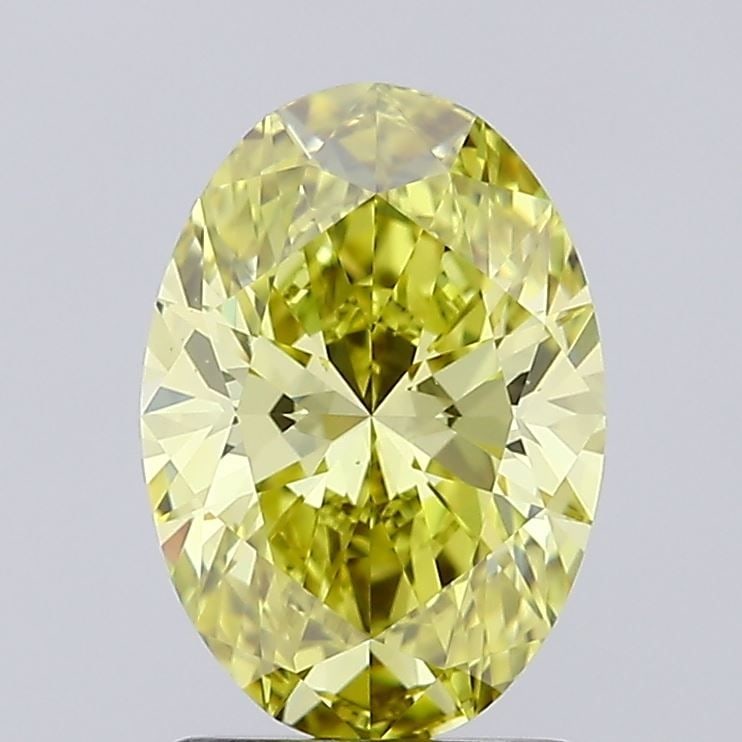 Loose Diamond - OVAL 1.54ct Fancy Intense Yellow VS2: Loose Diamond - OVAL 1.54ct Fancy Intense Yellow VS2 Source: This is a real non-mined Diamond that has been grown in a lab Shape: OVAL Carats: 1.54 Color: Fancy Intense Yellow Certification: IGI Video