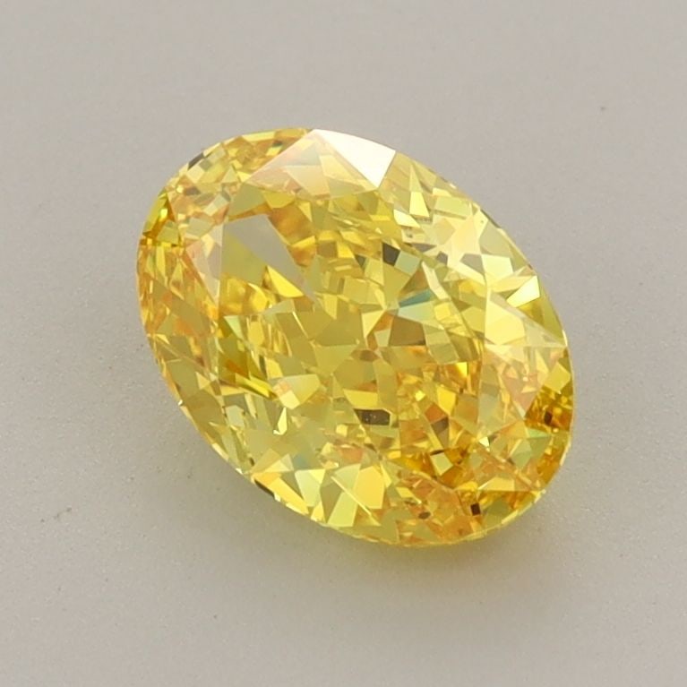 Loose Diamond - OVAL 1.29ct Fancy Vivid Yellow VVS1: Loose Diamond - OVAL 1.29ct Fancy Vivid Yellow VVS1 Source: This is a real non-mined Diamond that has been grown in a lab Shape: OVAL Carats: 1.29 Color: Fancy Vivid Yellow Certification: IGI Video: