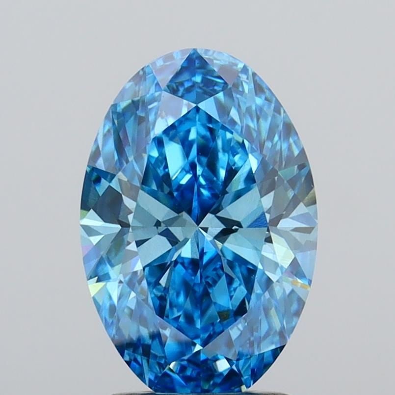Loose Diamond - OVAL 2.1ct Fancy Vivid Blue VS2: Loose Diamond - OVAL 2.1ct Fancy Vivid Blue VS2 Source: This is a real non-mined Diamond that has been grown in a lab Shape: OVAL Carats: 2.1 Color: Fancy Vivid Blue Certification: IGI Video: