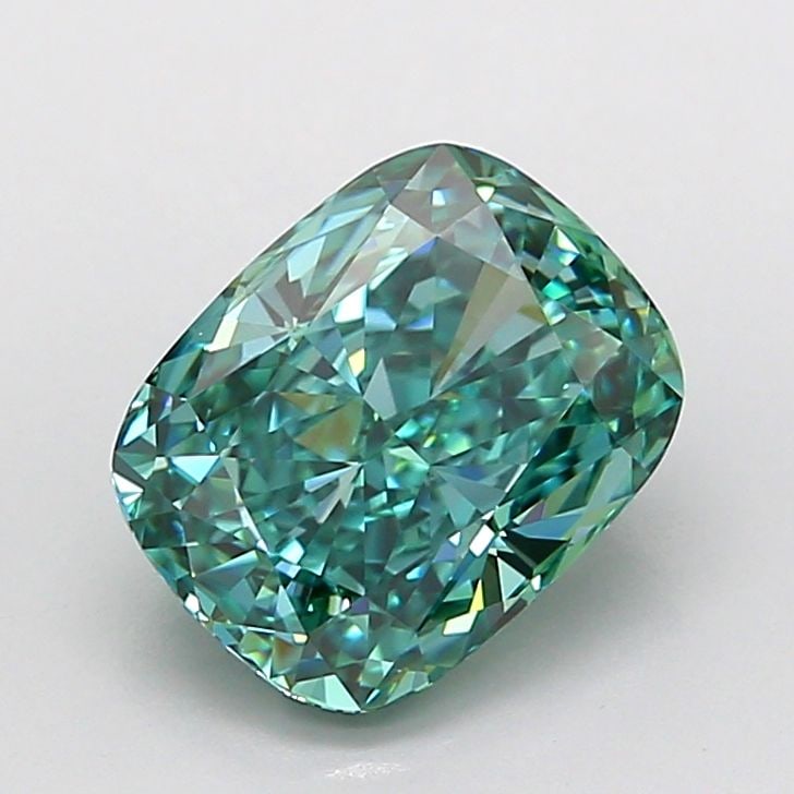 Loose Diamond - CUSHION MODIFIED 2.02ct Fancy Vivid Green VVS2: Loose Diamond - CUSHION MODIFIED 2.02ct Fancy Vivid Green VVS2 Source: This is a real non-mined Diamond that has been grown in a lab Shape: CUSHION MODIFIED Carats: 2.02 Color: Fancy Vivid Green Certi
