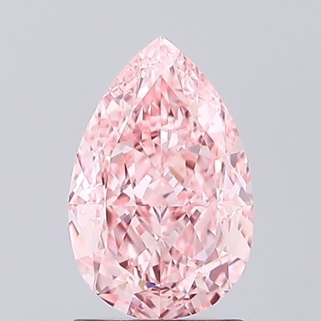 Loose Diamond - PEAR 1.56ct Fancy Vivid Pink VVS2: Loose Diamond - PEAR 1.56ct Fancy Vivid Pink VVS2 Source: This is a real non-mined Diamond that has been grown in a lab Shape: PEAR Carats: 1.56 Color: Fancy Vivid Pink Certification: IGI Video: