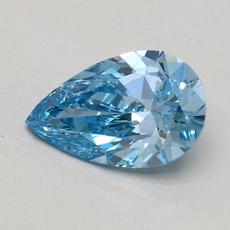 Loose Diamond - PEAR 0.55ct Fancy Vivid Blue SI1: Loose Diamond - PEAR 0.55ct Fancy Vivid Blue SI1 Source: This is a real non-mined Diamond that has been grown in a lab Shape: PEAR Carats: 0.55 Color: Fancy Vivid Blue Certification: IGI Video: