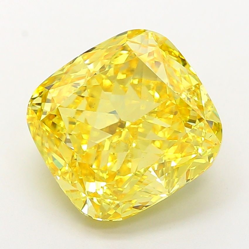 Loose Diamond - CUSHION MODIFIED 10.04ct Fancy Vivid Yellow VS2: Loose Diamond - CUSHION MODIFIED 10.04ct Fancy Vivid Yellow VS2 Source: This is a real non-mined Diamond that has been grown in a lab Shape: CUSHION MODIFIED Carats: 10.04 Color: Fancy Vivid Yellow Ce